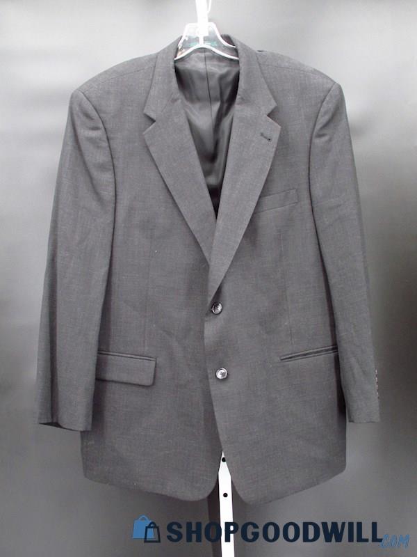 Vintage Milburn Men's Charcoal Grey Suit Jacket Size 50R