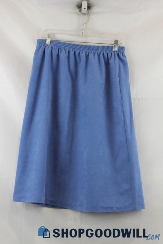 Blair Women's Blue Velvet A-Line Skirt SZ L