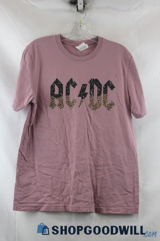 ACDC Men's ACDC Screenprint Pink Concert T-Shirt SZ L
