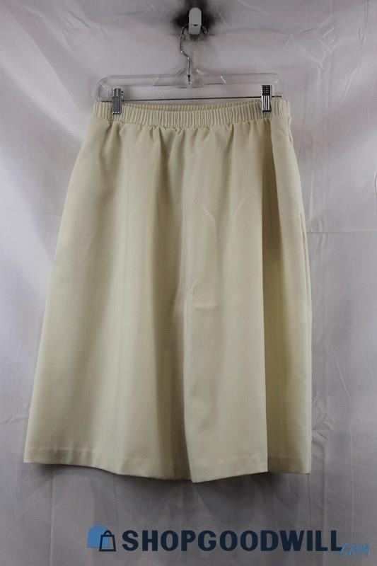 Vicki Wayne's Women's Cream A-Line Skirt W/Pocket SZ 18
