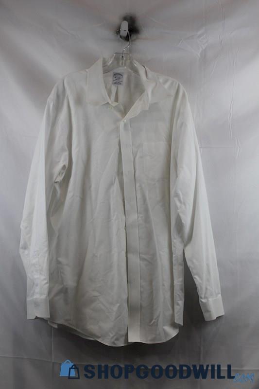 Brooks Brothers Men's White Button Up Long Sleeves SZ 18X37