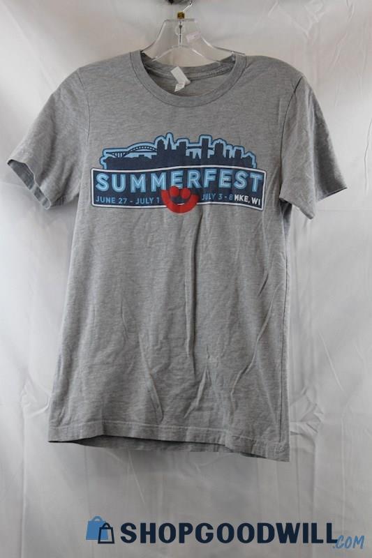 Summerfest Men's Gray Graphic Outdoor 2018 Concert T-Shirt SZ S