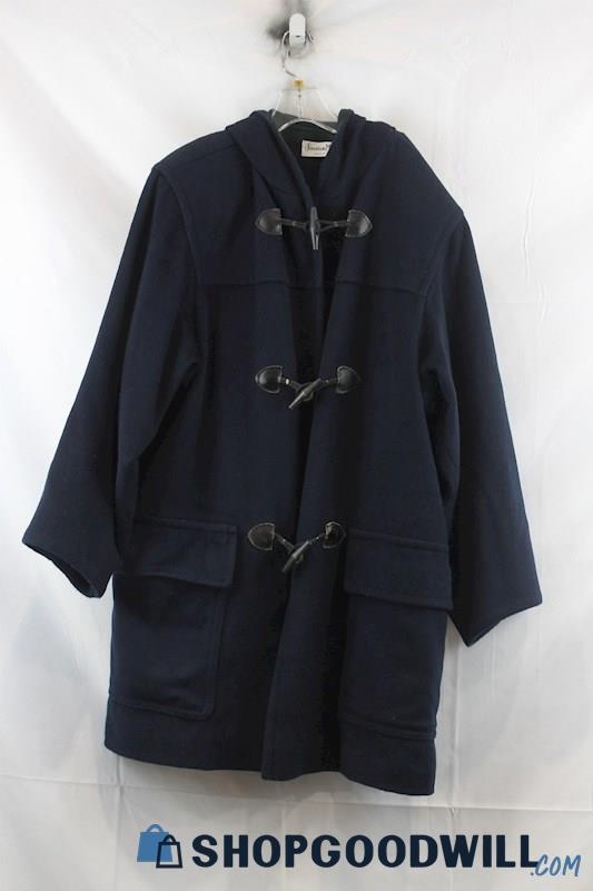 Jonathan Michael Women's Dark Blue Wool Trench Coat