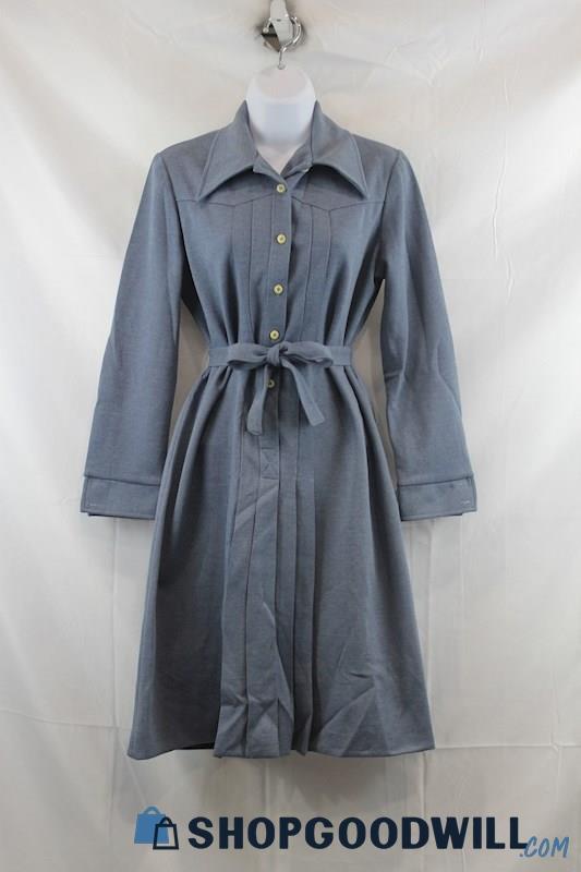 Oak Hall Women's Gray Button Up Dress