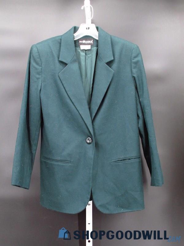 Vintage Sag Harbor Women's Forest Green Blazer Size 6P