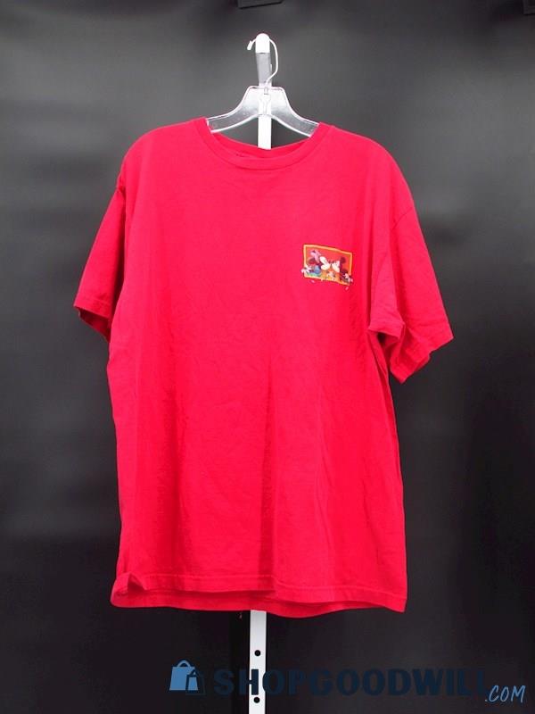 Vintage Mickey Unlimited Men's Red Mickey&Minnie T-Shirt Custom Size