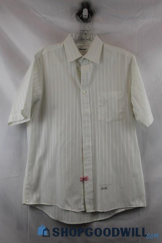 Damon Men's White Button Up Shirt SZ 15.5