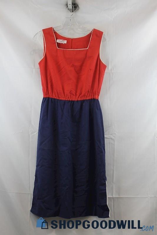 Caron Women's Red/Navy Tank Dress
