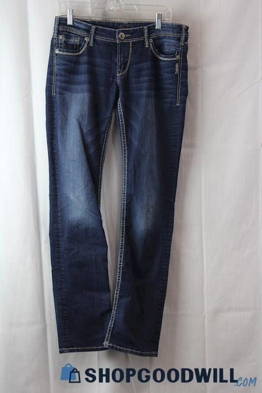 Silver Jeans Women's Blue Straight Jeans SZ-30