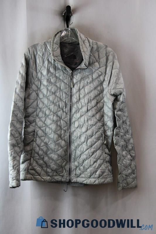 The North Face Women's Grey Puffer Jacket SZ L 