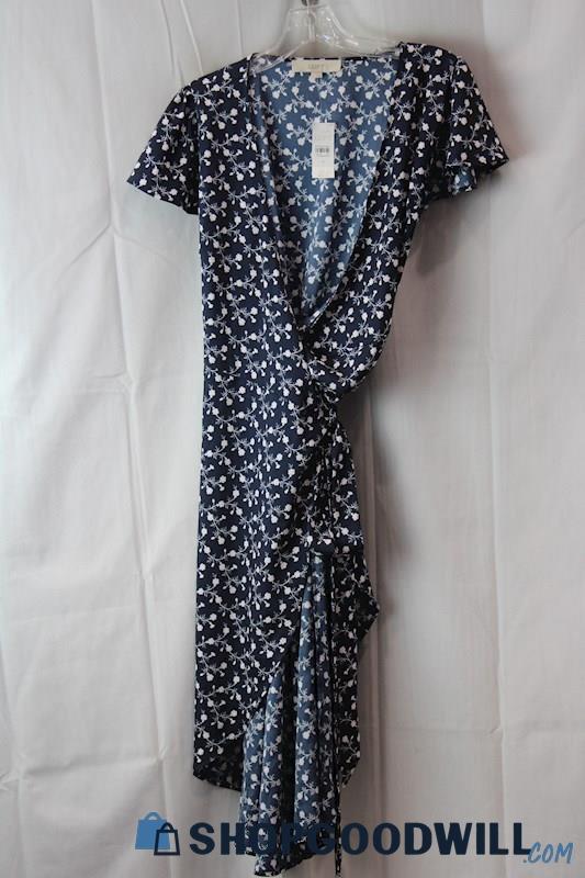 NWT Loft Women's Blue Wrap Dress SZ-4
