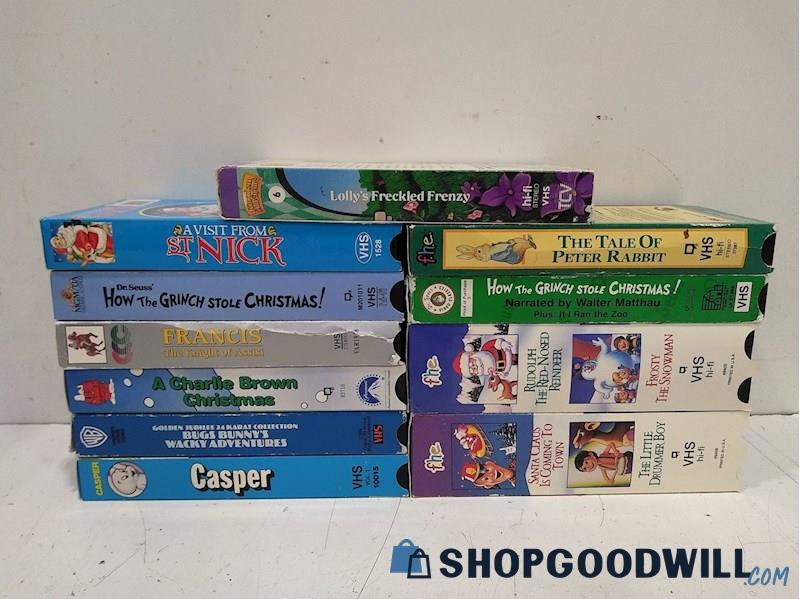 13pc Classic Children's Cartoon Specials VHS Tapes Lot - shopgoodwill.com