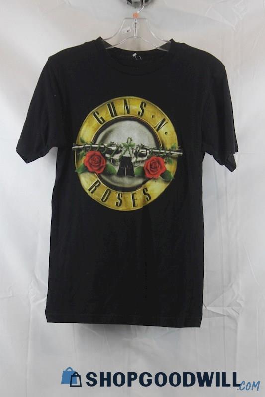 Guns N Roses Women's Black/Gold Graphic T-Shirt SZ S