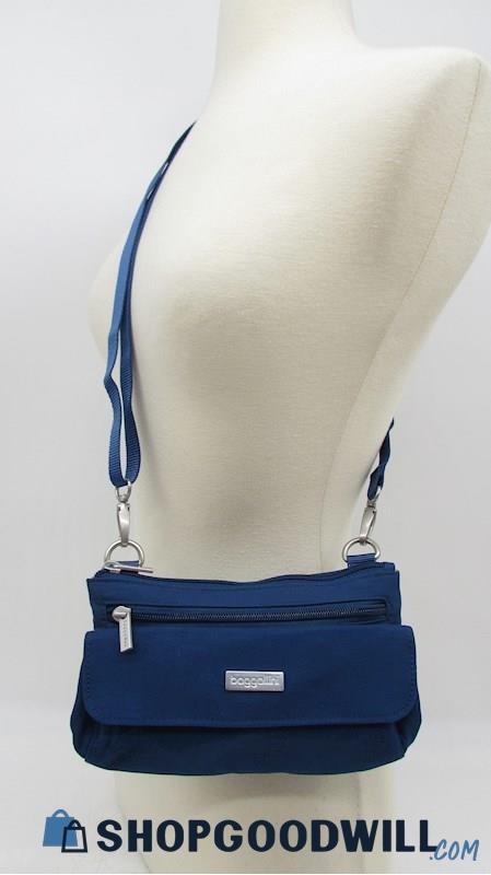 Baggallini Mini Multifunctional Royal Blue Nylon Conv. Crossbody Handbag Purse