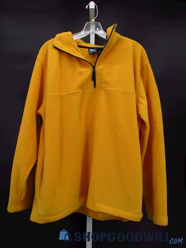 Vintage Eagle Canyon Men's Sunflower Yellow Fleece Half Zip Sweatshirt Size L