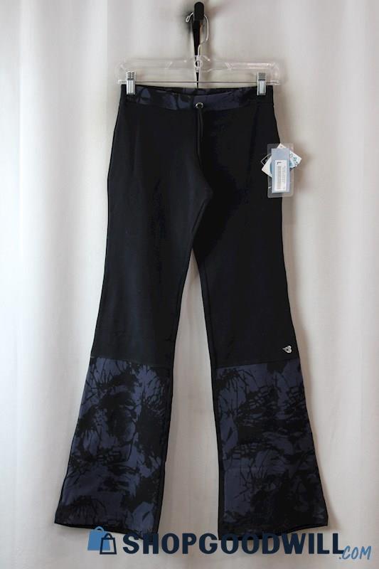 NWT Nina Bucci Women's Black/Blue Wide Leg Pants SZ-L