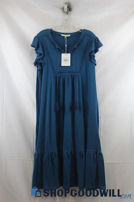 NWT Down East Women's Blue Maxi Dress SZ L