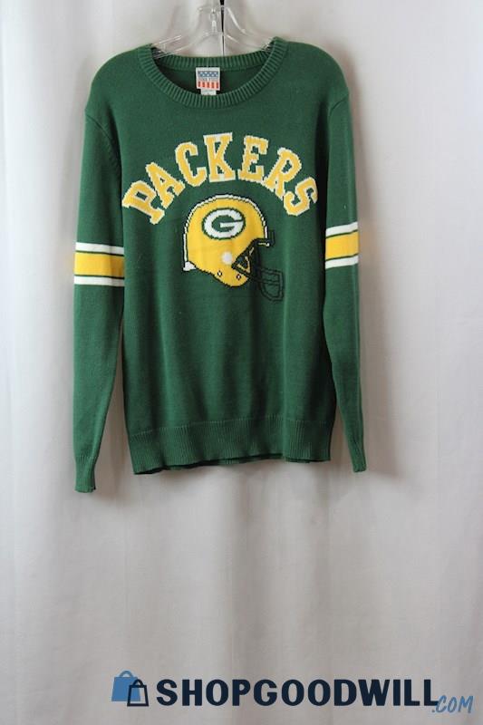 Junk Food Men's Green Packers Pullover Sweater SZ-L
