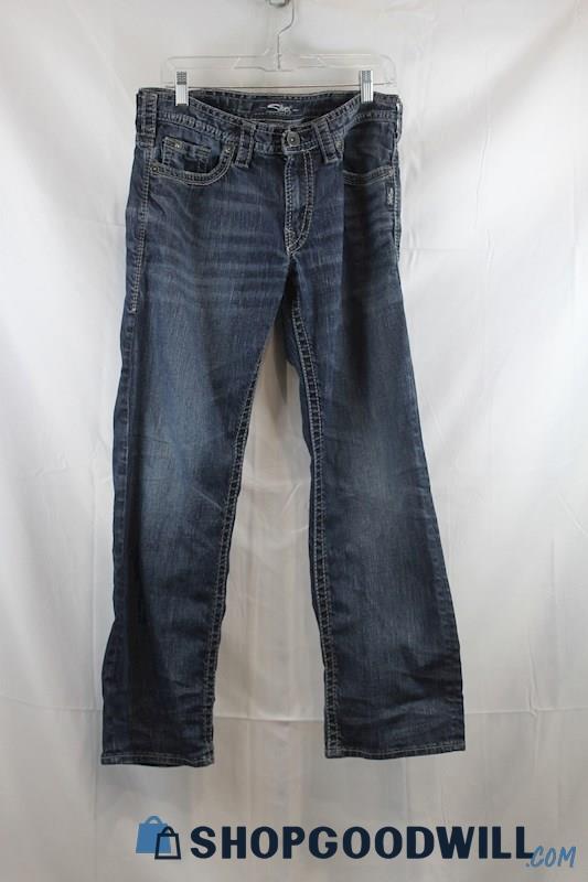 Silver Jeans Men's Dark Blue Wash Straight Leg Jean SZ 32x30