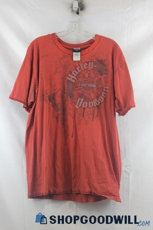 Harley Davidson Men's Red/Black Graphic T-Shirt SZ XL