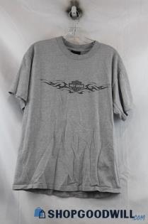 Harley Davidson Men's Gray Logo Graphic T-Shirt SZ L