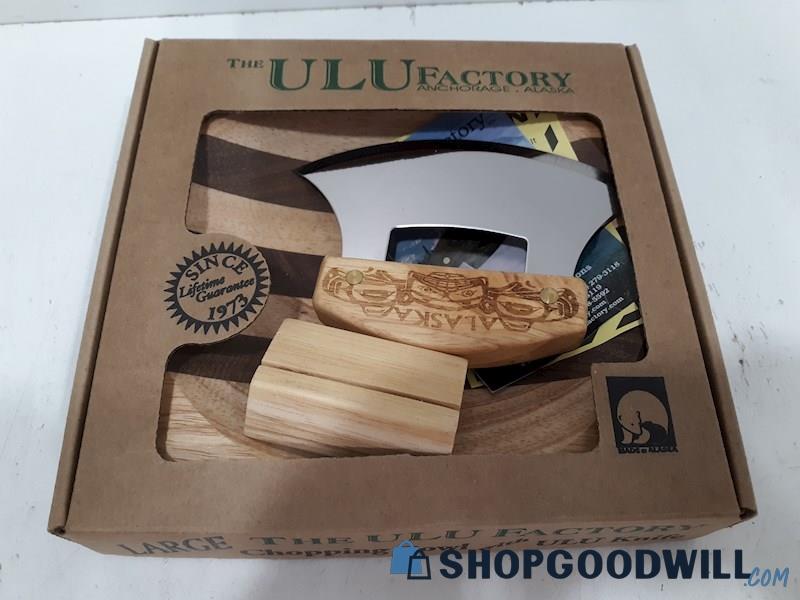 Ulu Factory Chopping Bowl and Knife - IOB 