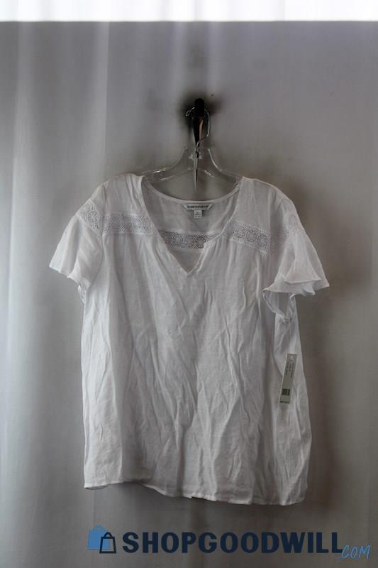 NWT Counterparts Women's White Split-Neck Shirt SZ-XL
