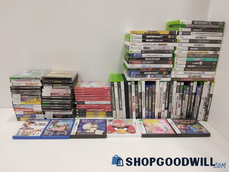 Grab Box lot EMPTY Game Cases for Various Consoles