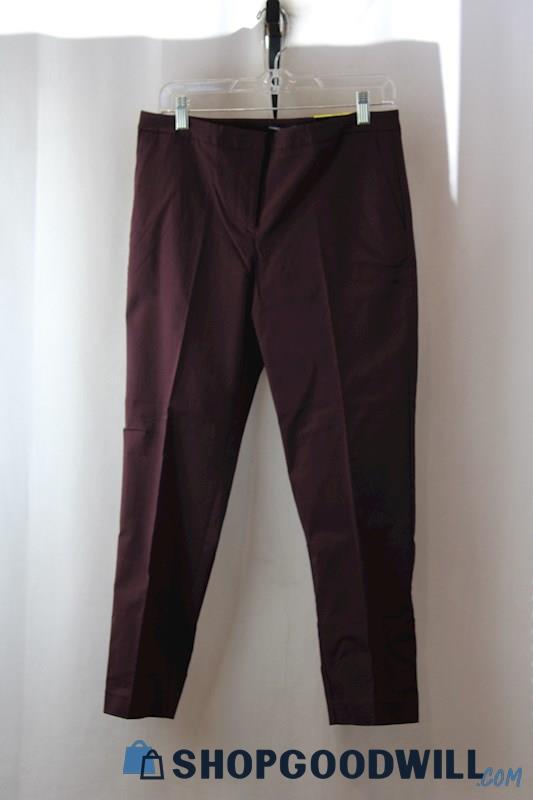 NWT Mario Serrani Women's Burgundy Slim Ankle Pants SZ-6
