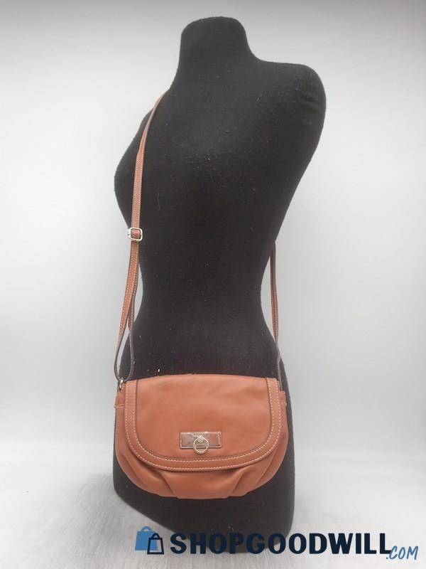 Rosetti Brown Faux Leather Small Crossbody Handbag Purse