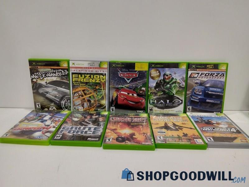 XBOX Video Game Bundle Lot W/Cars, HALO, FORZA Motorsport & more