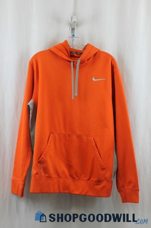 Nike Men's Orange/Gray Pullover Hoodie SZ M