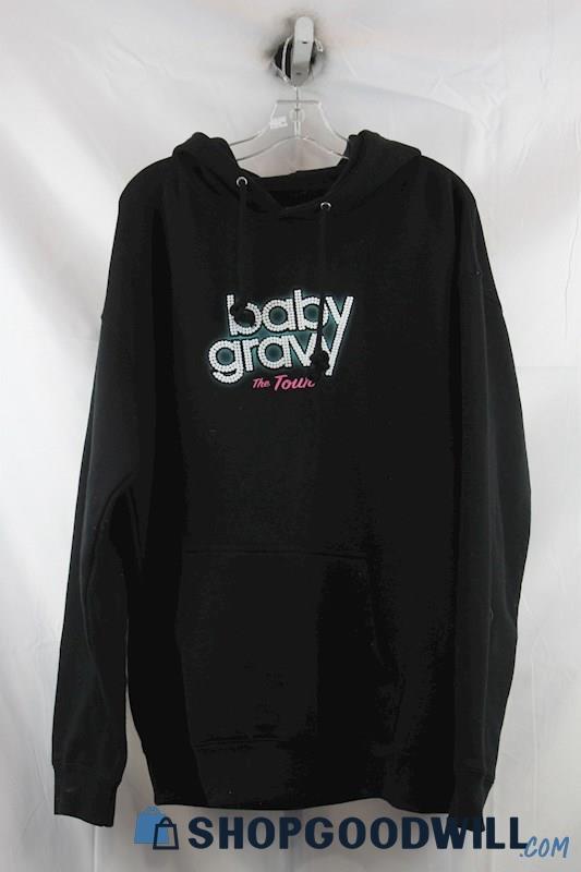 Baby Gravy Mens Black 'The Tour' Concert Hoodie Sz XL