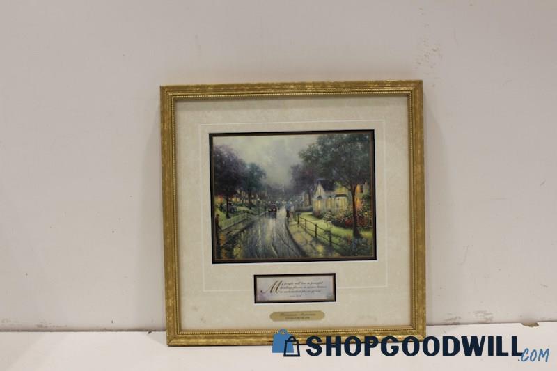 Framed & Matted 'Hometown Memories' Unsigned Thomas Kinkade Print w/Is 32:18