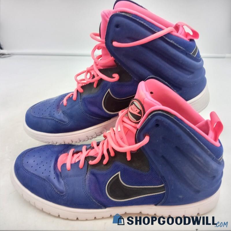 Nike Men's Dunk Free High 2013 Sneakers Dark Blue/Neon Pink Sz 12