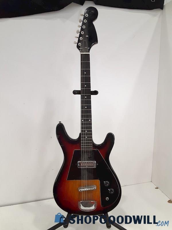 Appears Vintage Unbranded 3 Tone Sunburst Electric Guitar