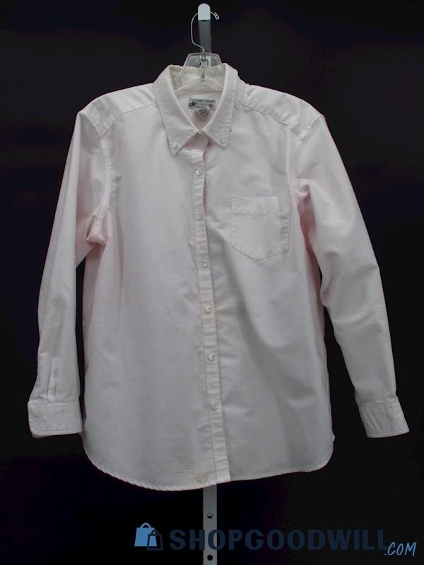 Vintage Cabin Creek Women's Pale Pink Oxford Button Down Shirt Size 14P