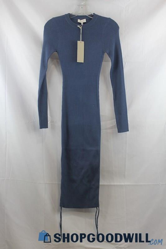 NWT ACOA Women's Blue Sweater Dress SZ M