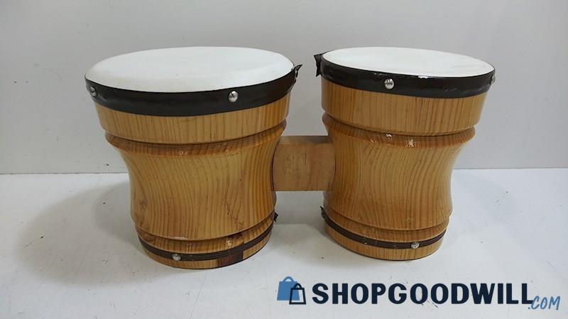 Appears to be Unbranded Wood Bongo Drum