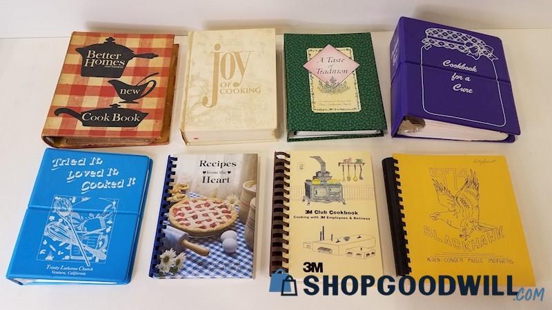 Vtg 1965-2003 Cookbooks HC/SC BH&G Joy Of Cooking Church School Fundraiser+