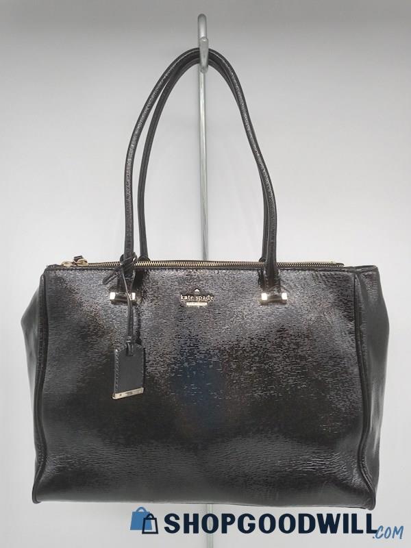 Kate Spade Cedar Street Reena Black Patent Leather Large Tote Handbag Purse