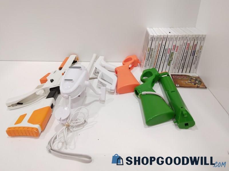 Nintendo Wii and other Zappers W/Hunting/Shooting/Fishing Games 