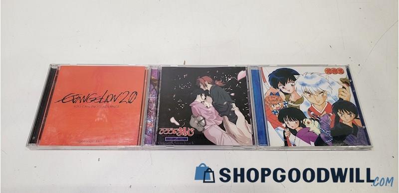 Evangelion, Rurouni Kenshin, & Inuyasha Original Anime Sound Track CD's