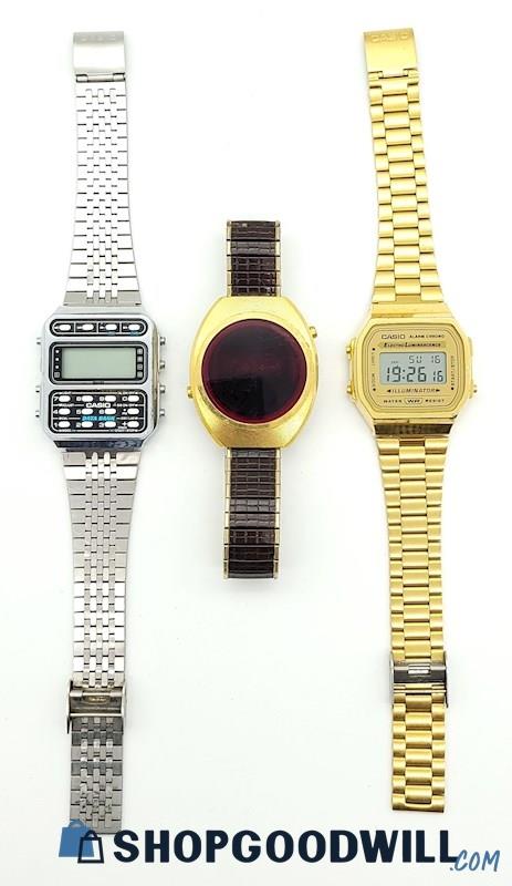 Vintage LED Digital Men's Watch Lot