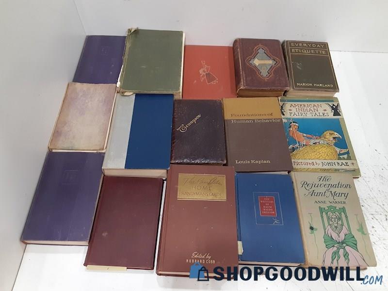LOT Vintage Mix Of Books American Indian Fairy Tales *Covers Have Damage* 