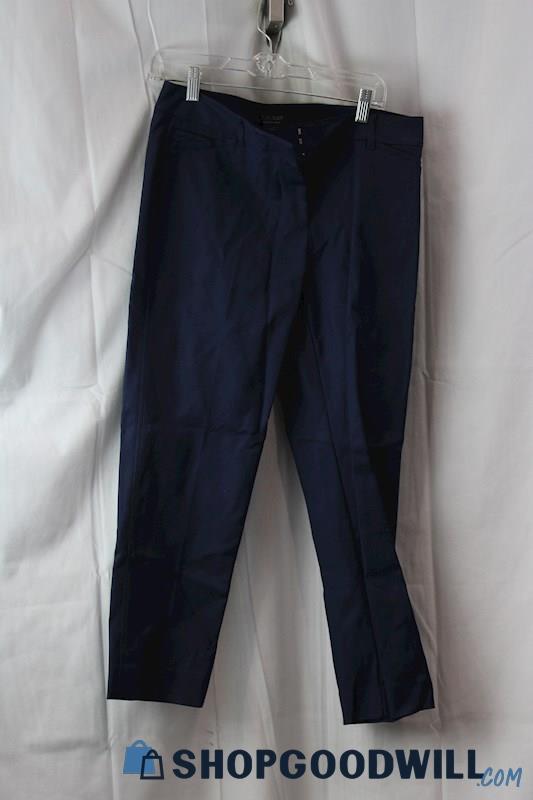 WHBM Women's Navy Blue Straight Ankle Pant SZ 8