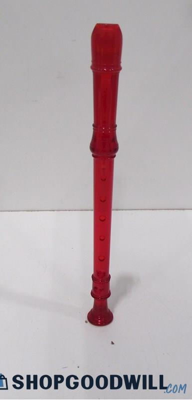 Appears To Be Red Traditional Recorder In Plastic Case
