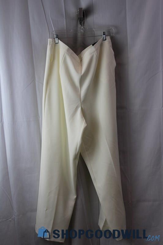 NWT Alfred Dunner Women's Ivory Dress Pants 20W