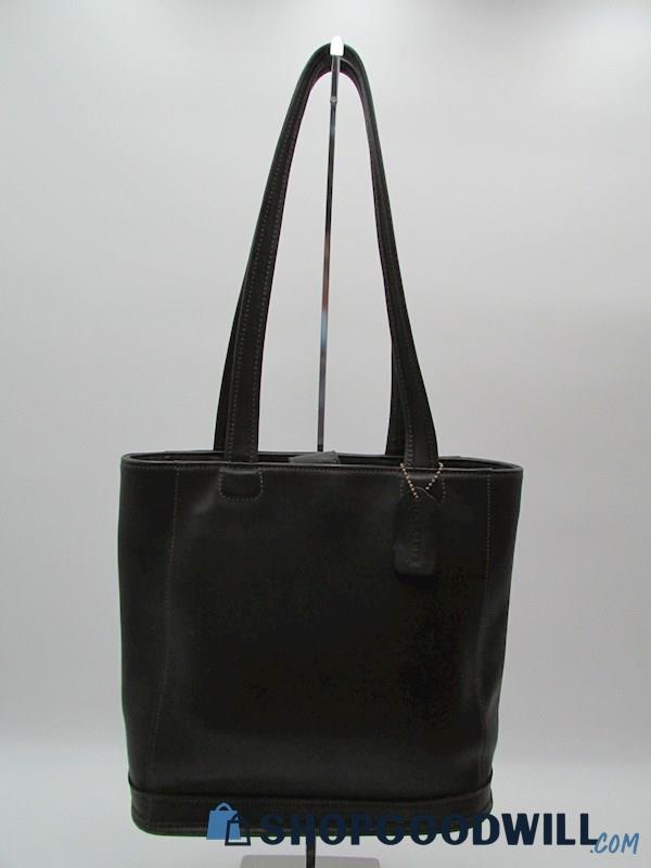 Authentic Coach Vintage Bleecker Black Leather Bucket Tote Handbag Purse