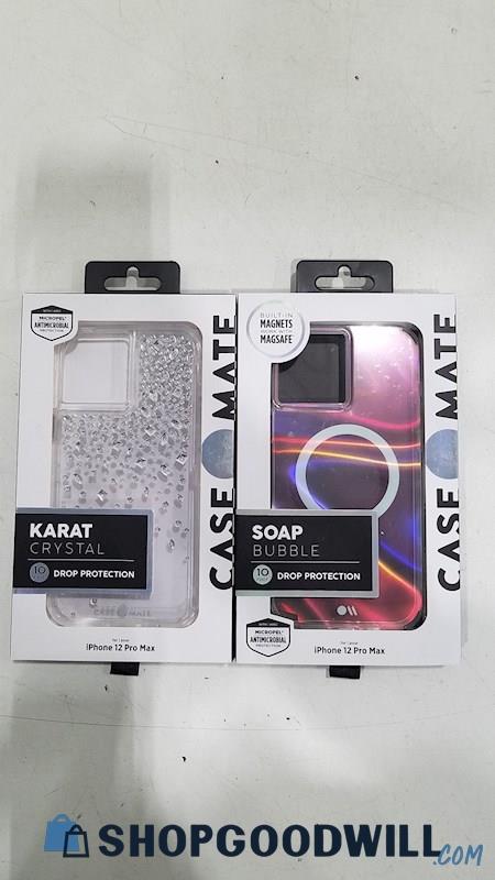 05 Lot Case Mate iPhone 12 Pro Max Phone Case Karat Crystal & Soap Bubble IOB